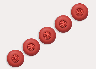 Фото ткани Пуговица, цвет - красный