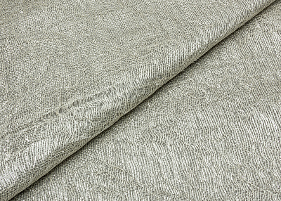 Фото ткани Декоративная ткань с люрексом, цвет - серебро, айвори