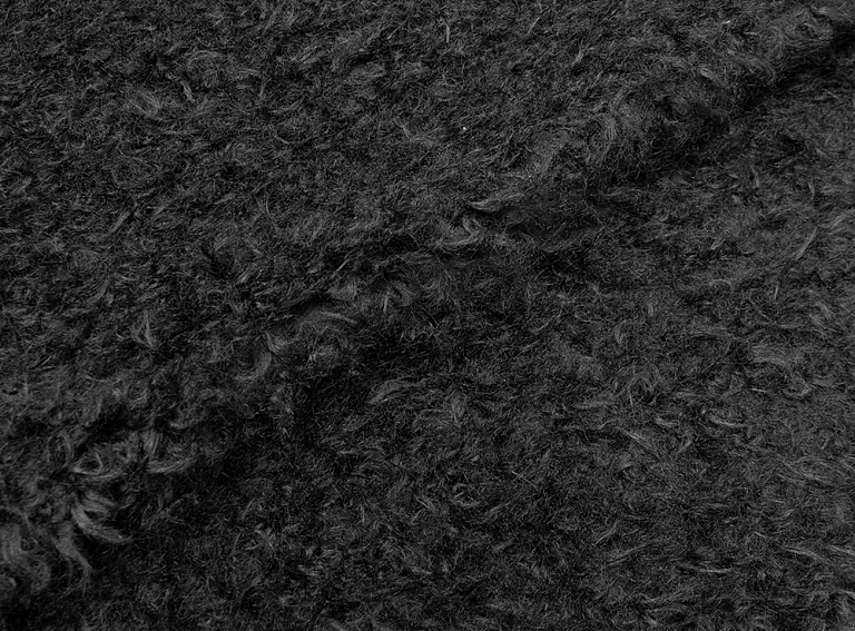 Фото ткани Хлопковый мех, цвет - черный