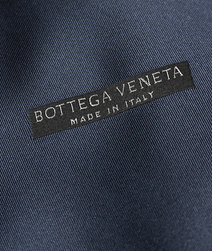 Натуральный шелк тип Bottega Veneta (купон), цвет - синий, зеленый. Изображение 4