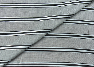 Фото ткани Хлопковая ткань тип Loro Piana, цвет - серый и полоска