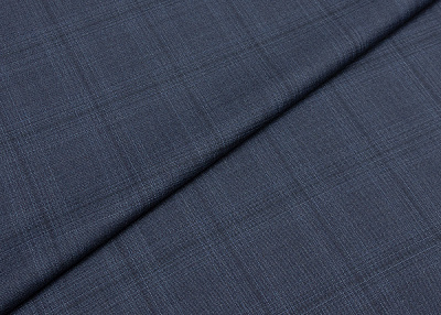 Фото ткани Шерстяная ткань тип Ermenegildo Zegna с рисунком, цвет - синий и клетка