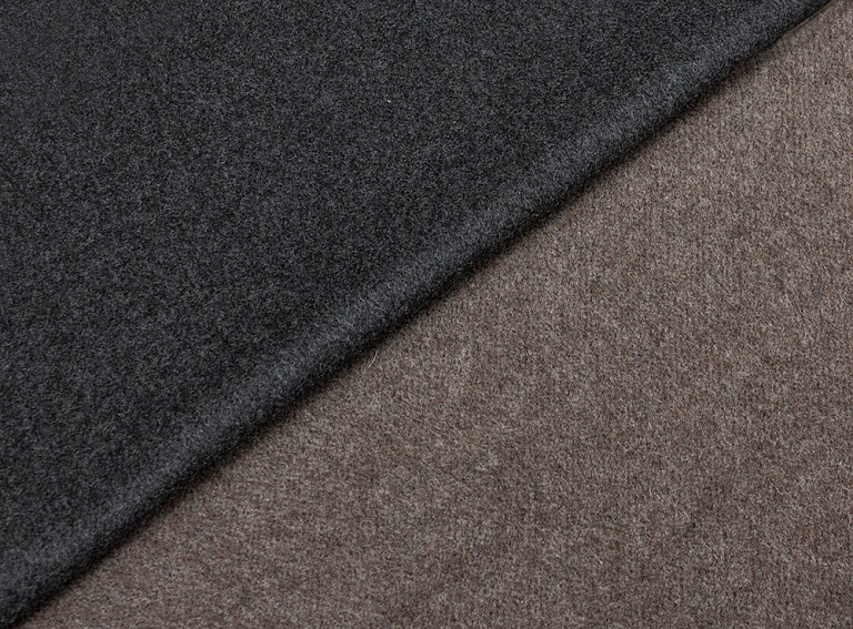 Фото ткани Шерсть викуньи с кашемиром (дабл), цвет - коричневый и черный