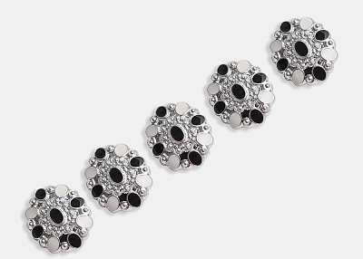 Фото ткани Пуговица (пластик), цвет - серебро