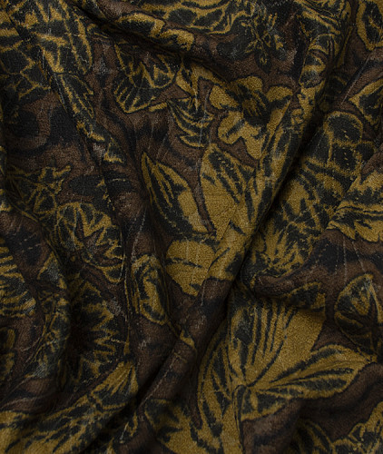 Бархат тип Etro, цвет - коричневый и цветы. Изображение 4