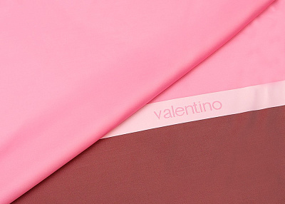 Фото ткани Подкладочная ткань тип Valentino (купон), цвет - розовый