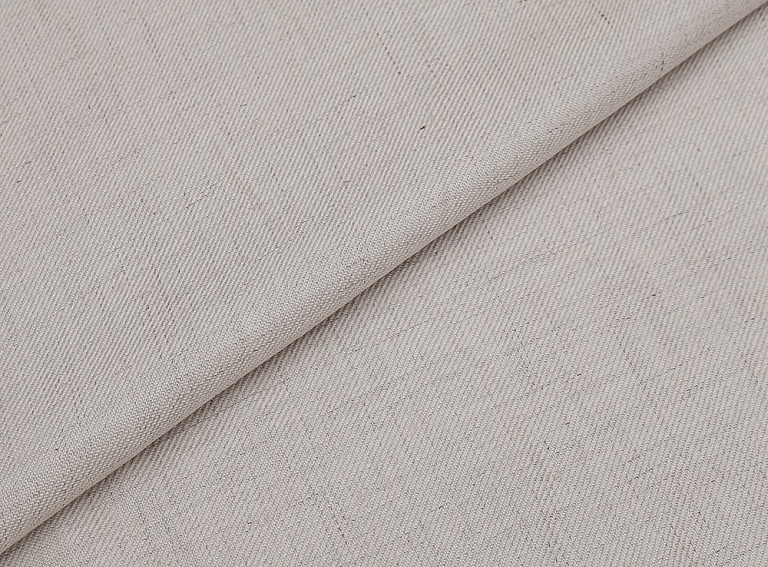 Фото ткани Натуральный лен с вискозой тип Loro Piana, цвет - серо-бежевый