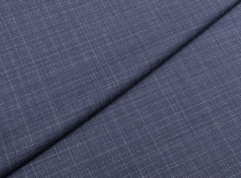Фото ткани Шерстяная ткань тип Ermenegildo Zegna с рисунком, цвет - синий и темно-синий