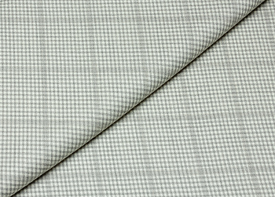 Фото ткани Кашемировая ткань, цвет - серый, белый, клетка