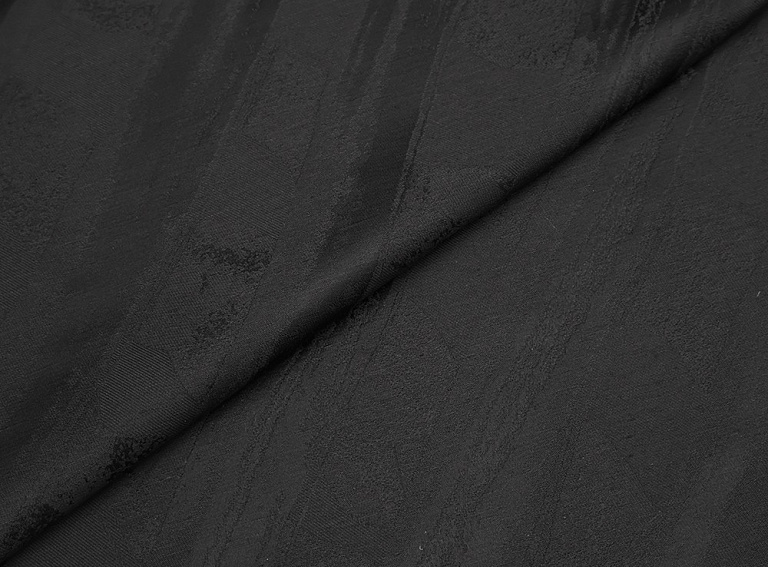 Фото ткани Жаккард с рисунком, цвет - черный