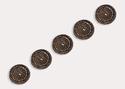 Фото ткани Пуговица, цвет - коричневый