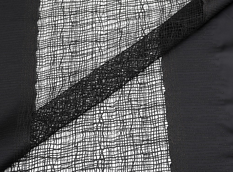 Фото ткани Атласный шелк тип Armani, цвет - черный