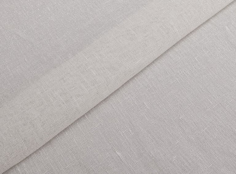 Фото ткани Ткань для штор, цвет - серебро и молочный