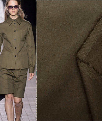 Хлопковая ткань, цвет - болотный. Изображение 1