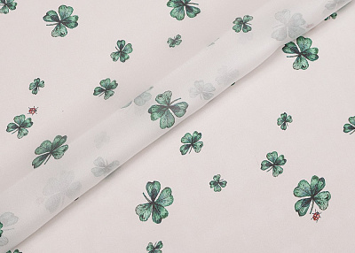 Фото ткани Шифон клевер тип Dior, цвет - белый