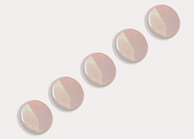 Фото ткани Пуговица круглая, цвет - перламутровый