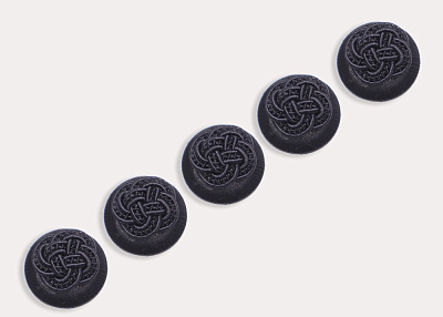 Фото ткани Пуговица круглая, цвет - синий и темно-синий