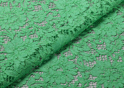 Фото ткани Однотонное кружево тип Valentino, цвет - зеленый