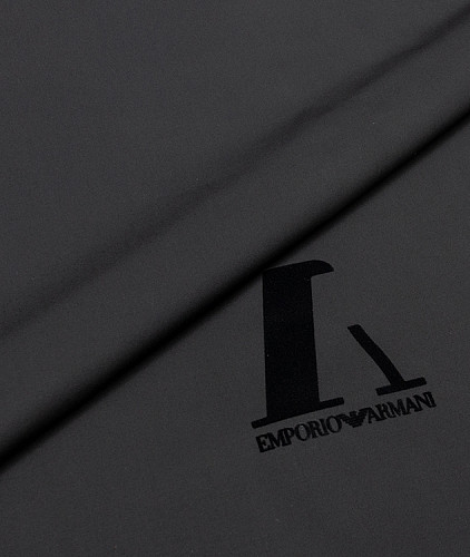 Хлопковая ткань тип Armani с рисунком (купон), цвет - черный. Изображение 1