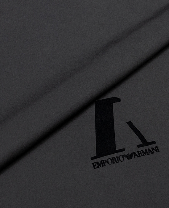 Хлопковая ткань тип Armani с рисунком (купон), цвет - черный. Изображение 1
