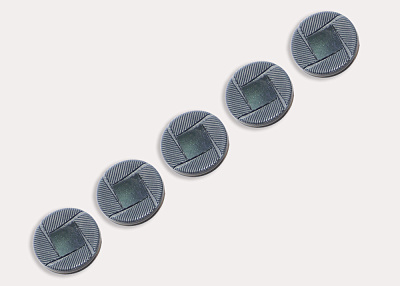 Фото ткани Пуговица пластиковая, цвет - голубой