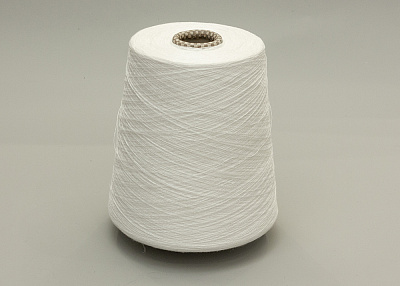 Фото ткани Пряжа лен с кашемиром тип Cariaggi (100гр), цвет - молочный