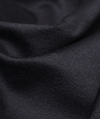 Кашемировая ткань тип Loro Piana на мембране, цвет -  темно-синий. Изображение 4