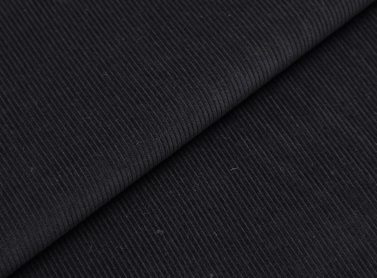 Фото ткани Хлопковый вельвет, цвет - темно-синий