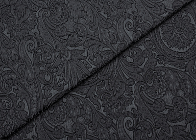 Фото ткани Жаккард с рисунком тип Dolce&Gabbana, цвет - черный
