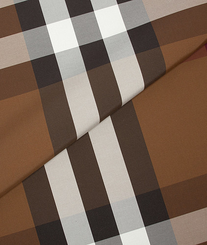 Плащевая ткань тип Burberry, цвет - бежевый, коричневый, черный, бордовый, клетка. Изображение 1