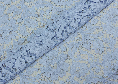 Фото ткани Кружево тип Valentino, цвет - голубой