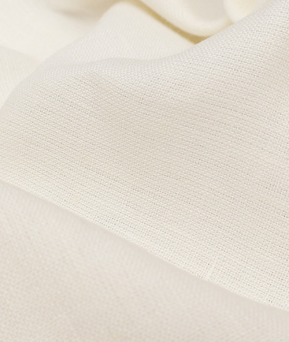 Льняная ткань тип Loro Piana, цвет - молочный. Изображение 4