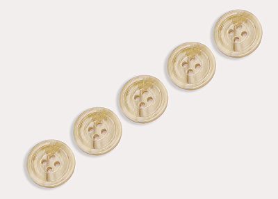 Фото ткани Пуговица круглая (пластик), цвет - бежевый