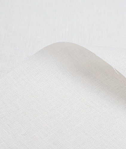Льняная ткань тип Loro Piana, цвет - белый. Изображение 2