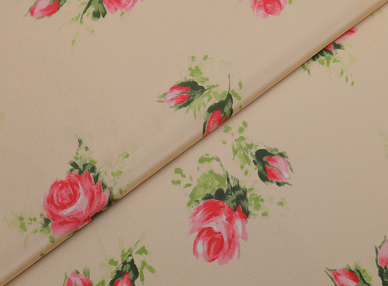 Фото ткани Натуральный шелк тип Valentino, цвет - бежевый