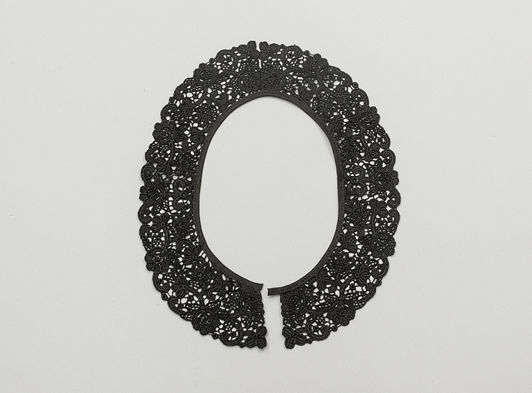 Фото ткани Воротник, цвет - черный