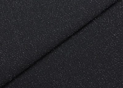 Фото ткани Шерстяная ткань с люрексом, цвет - черный и серебро