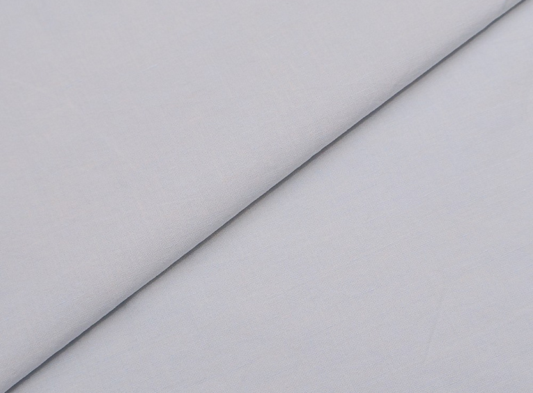 Фото ткани Хлопковая ткань со льном крэш, цвет - голубой