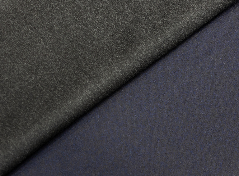 Фото ткани Кашемировая ткань тип Loro Piana (дабл), цвет - серый и синий