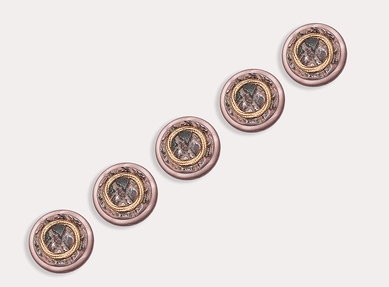 Фото ткани Пуговица круглая, цвет - розовый