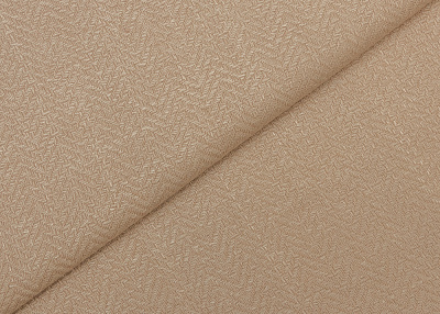 Фото ткани Льняная ткань тип Loro Piana с рисунком, цвет - бежевый и елочка