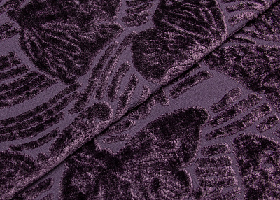 Фото ткани Хлопковая ткань тип Valentino с рисунком, цвет - фиолетовый