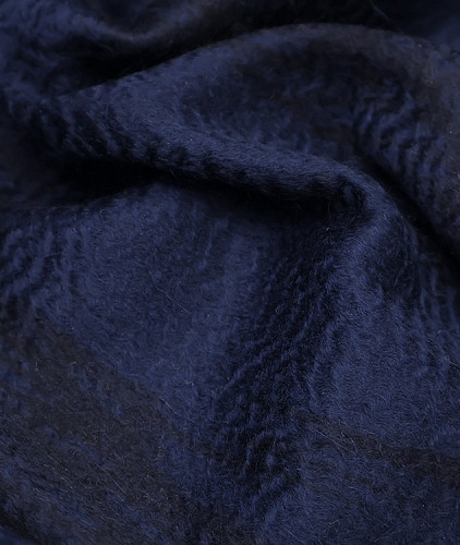 Кашемировая ткань тип Loro Piana с рисунком, цвет - электрик. Изображение 4