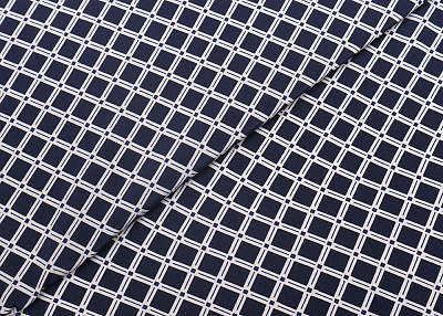 Фото ткани Натуральный шелк с рисунком, цвет - синий