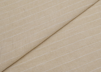 Фото ткани Льняная ткань Brunello Cucinelli с рисунком, цвет - бежевый и полоска