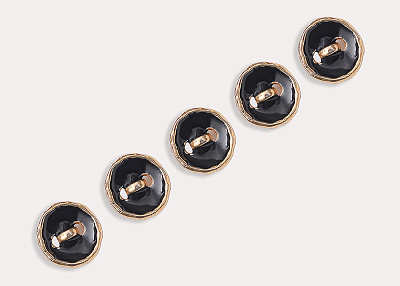 Фото ткани Пуговица, цвет - черный и золотой