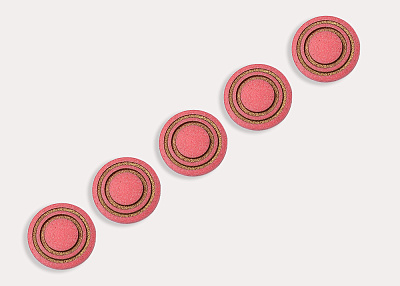 Фото ткани Пуговица круглая, цвет - розовый
