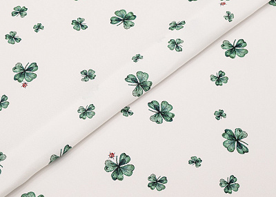 Фото ткани Натуральный шелк клевер тип Dior, цвет - белый