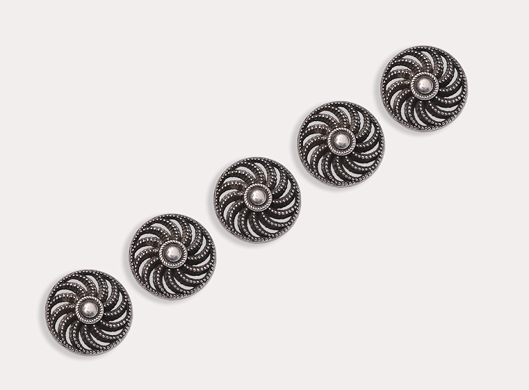 Фото ткани Пуговица, цвет - серебро