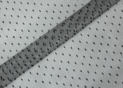Фото ткани Сетка с мушками, цвет - черный